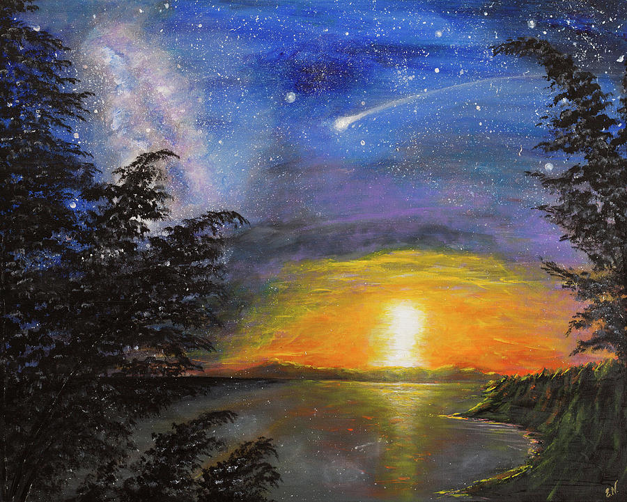 Landscape Painting - Make a Wish by Elena Nesterenko Landscape Painting - Make a Wish by Elena Nesterenko