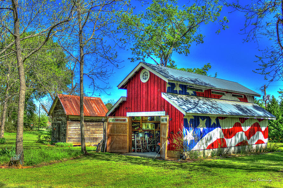 America The Beautiful Barn American Flag Architectural Shop Art Photograph by Reid Callaway