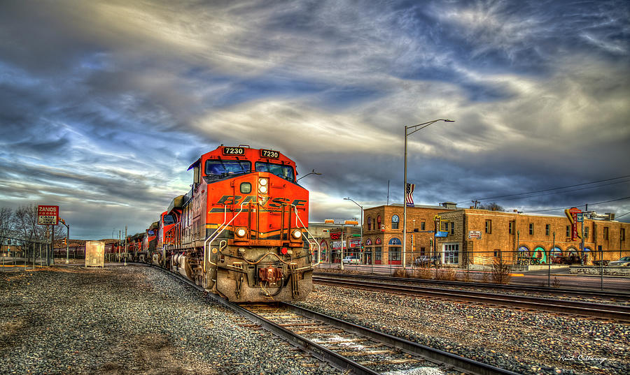 Gallup NM Make Way BNSF American Midwest Freight Train Locomotive Art Photograph by Reid Callaway