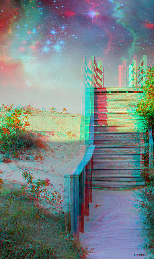 Make Your Own Heaven - Use Red-Cyan 3D Glasses Digital Art by Brian Wallace