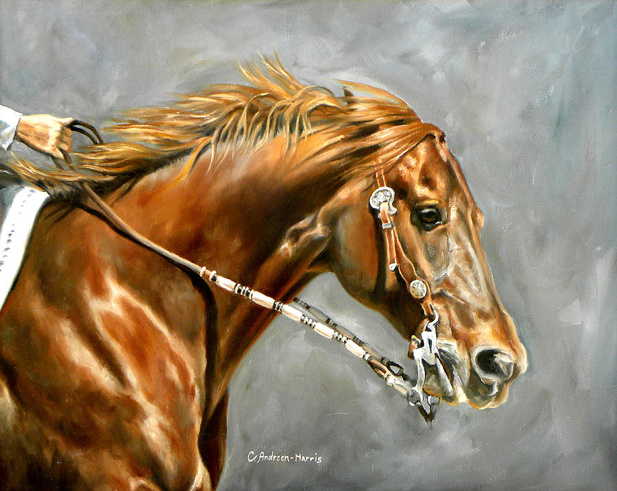 Cowhorse Painting - Makin Fast Work by Carole Andreen