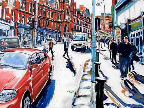 Dublin Painting - Making a break for it by Caoimhghin OCroidheain