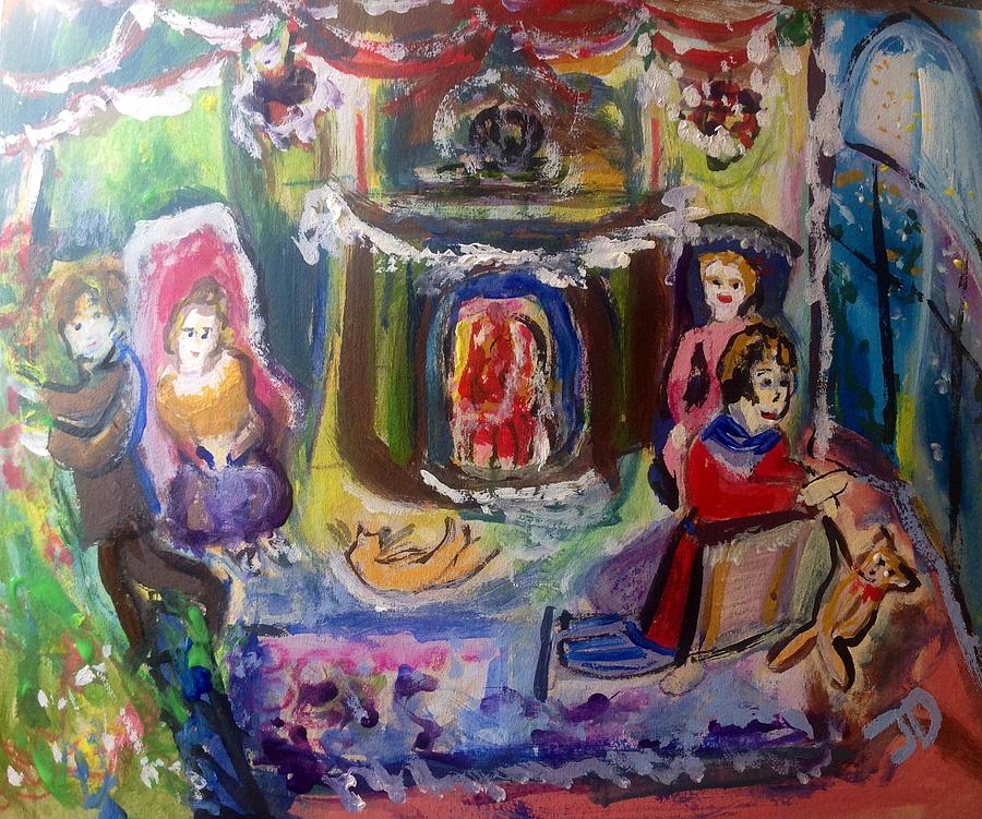 Making Christmas last forever  Painting by Judith Desrosiers