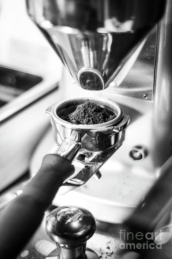 Making Espresso Coffee Close Up Detail With Modern Machine Photograph by JM Travel Photography