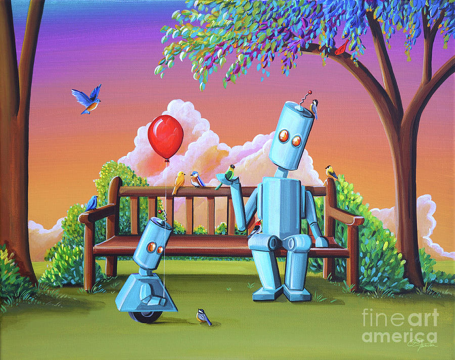 Making Friends Painting by Cindy Thornton