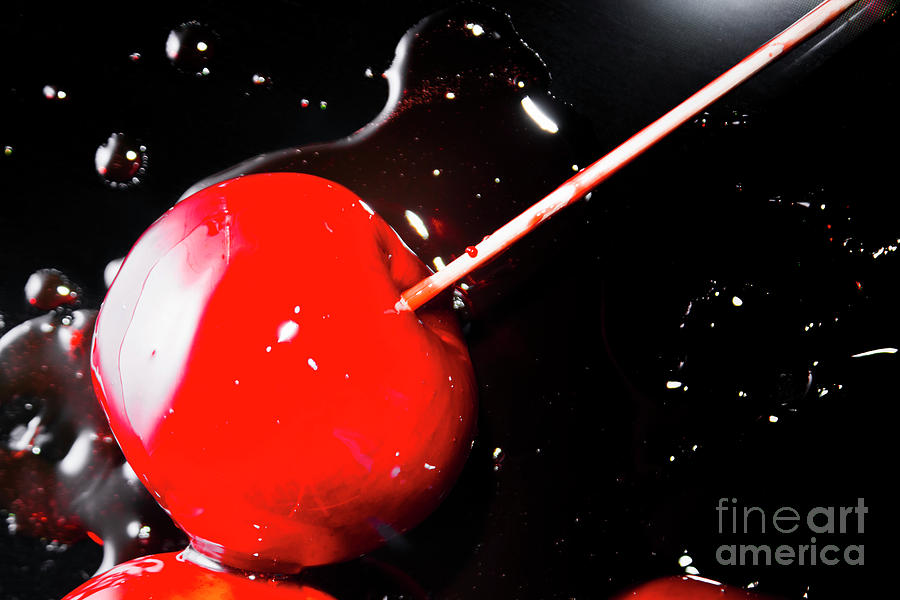 Candy Photograph - Making homemade sticky toffee apples by Jorgo Photography