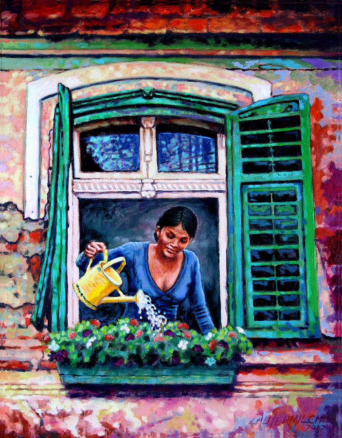 Flower Painting - Making It A Home by John Lautermilch