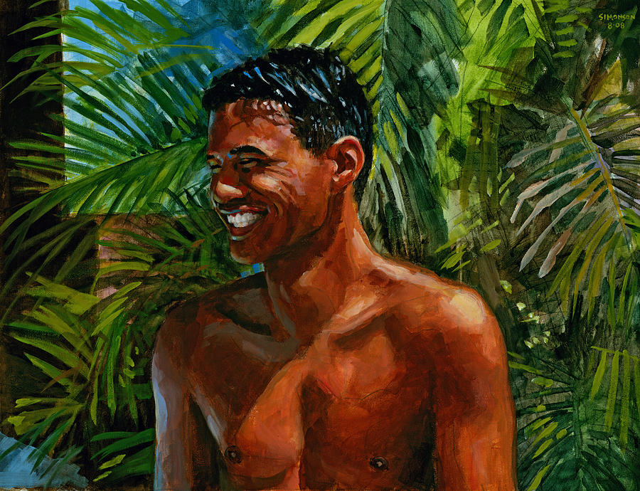 Making Nohea Laugh Painting By Douglas Simonson