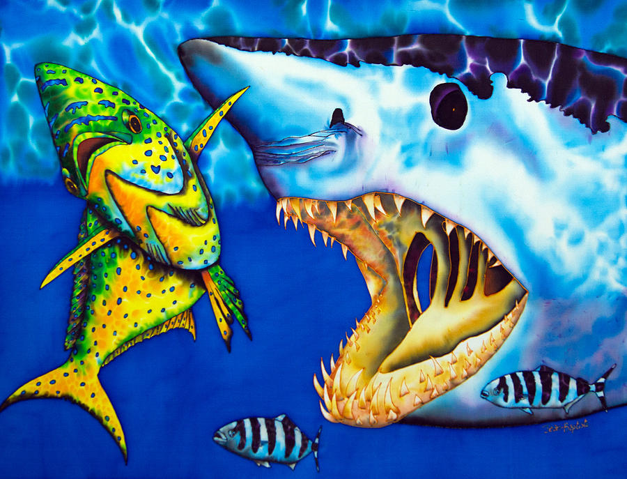 Mako Shark - Salt Water Game Fish Painting by Daniel Jean-Baptiste