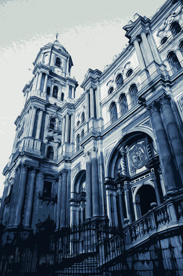 Malaga, Cathedral - 01 Painting by AM FineArtPrints