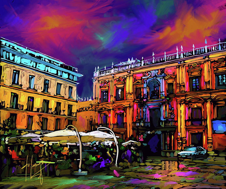 Malaga, Spain Painting by DC Langer
