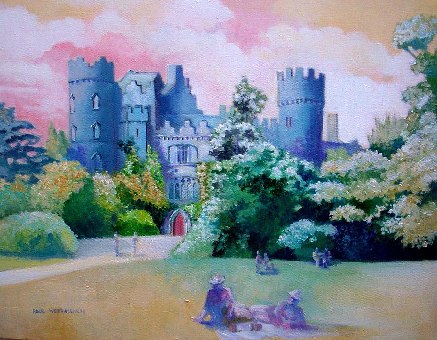 Malahide Castle Dublin Ireland Painting by Paul Weerasekera