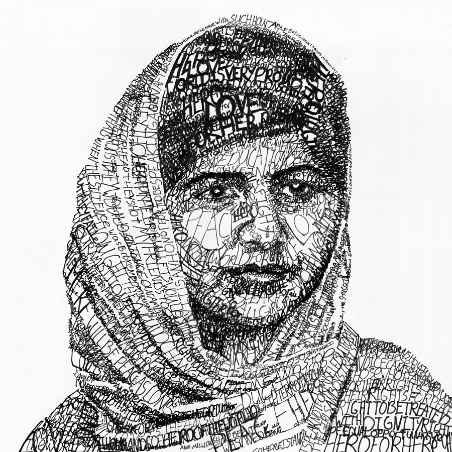 Celebrity Drawing - Malala Yousafzai by Michael Volpicelli