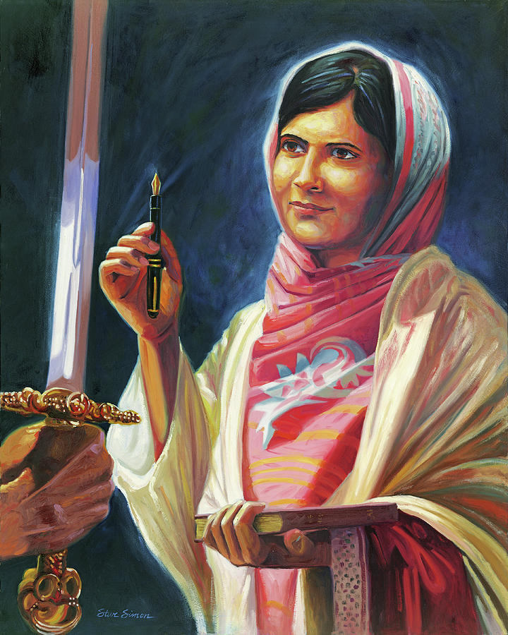 Malala Painting - Malala Yousafzai by Steve Simon