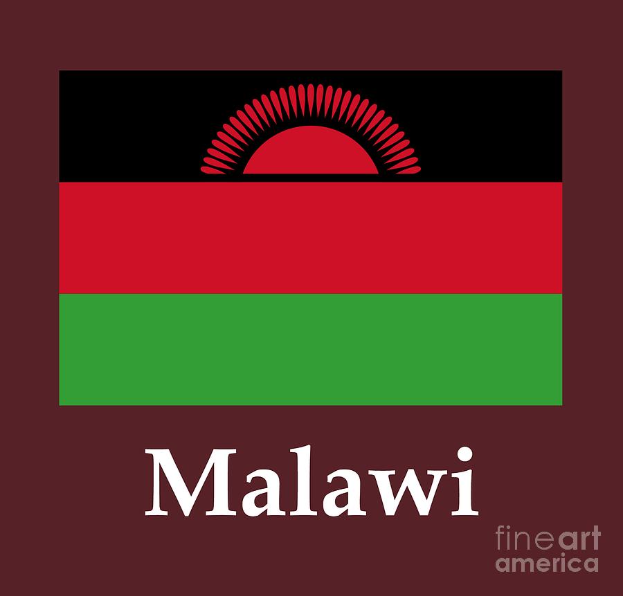 Malawi Flag And Name Digital Art by Frederick Holiday - Fine Art America