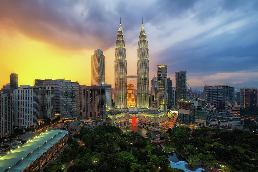 Malaysia cityscape  Photograph by Anek Suwannaphoom