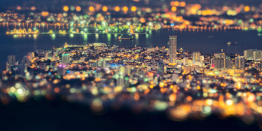 Night Photograph - Malaysia Penang Hill At Night by Jordan Lye Night Photograph - Malaysia Penang Hill At Night by Jordan Lye