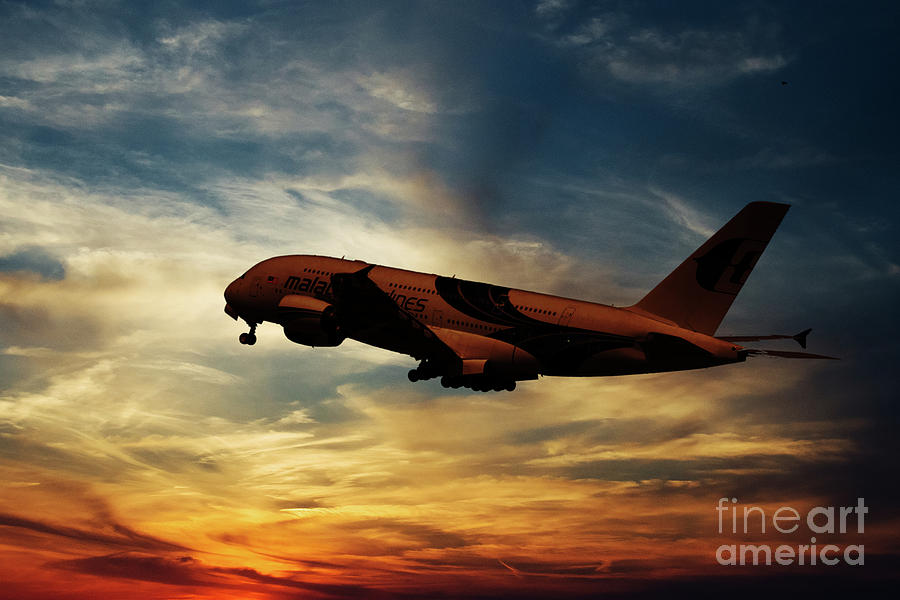 Malaysian AIrways Airbus A380 Digital Art by Airpower Art