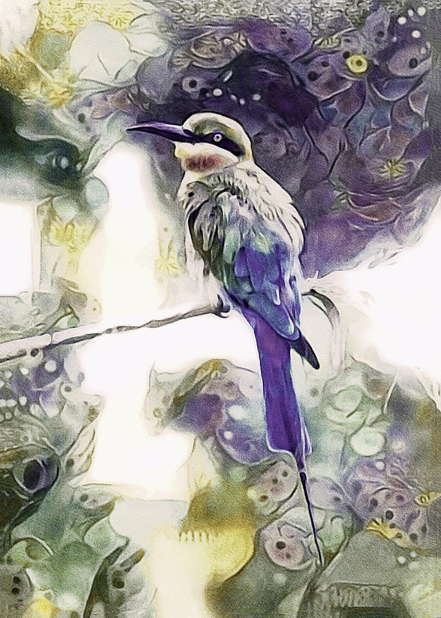 Malaysian Blue-Tailed Bee-Eater Painting by Susan Maxwell Schmidt