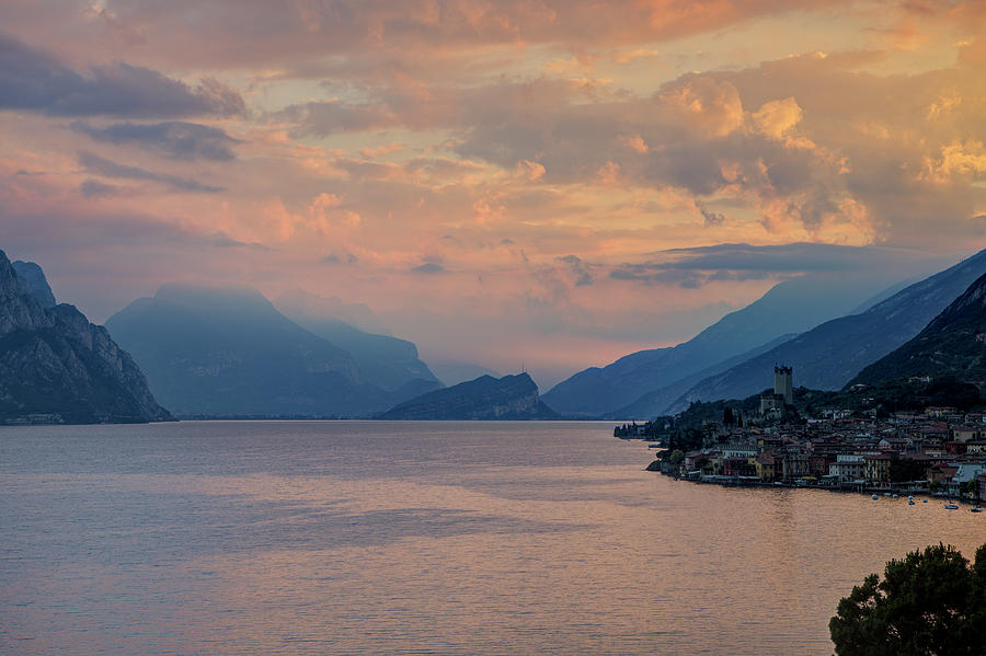 Malcesine at sunrise Photograph by Graham Moore - Fine Art America