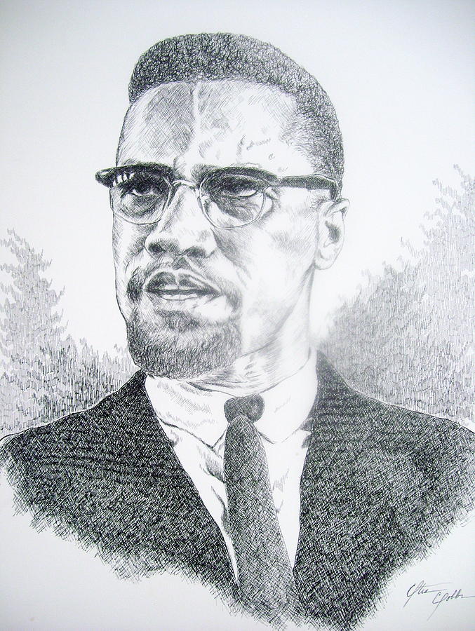 Portrait Drawing - Malcolm by Otis  Cobb