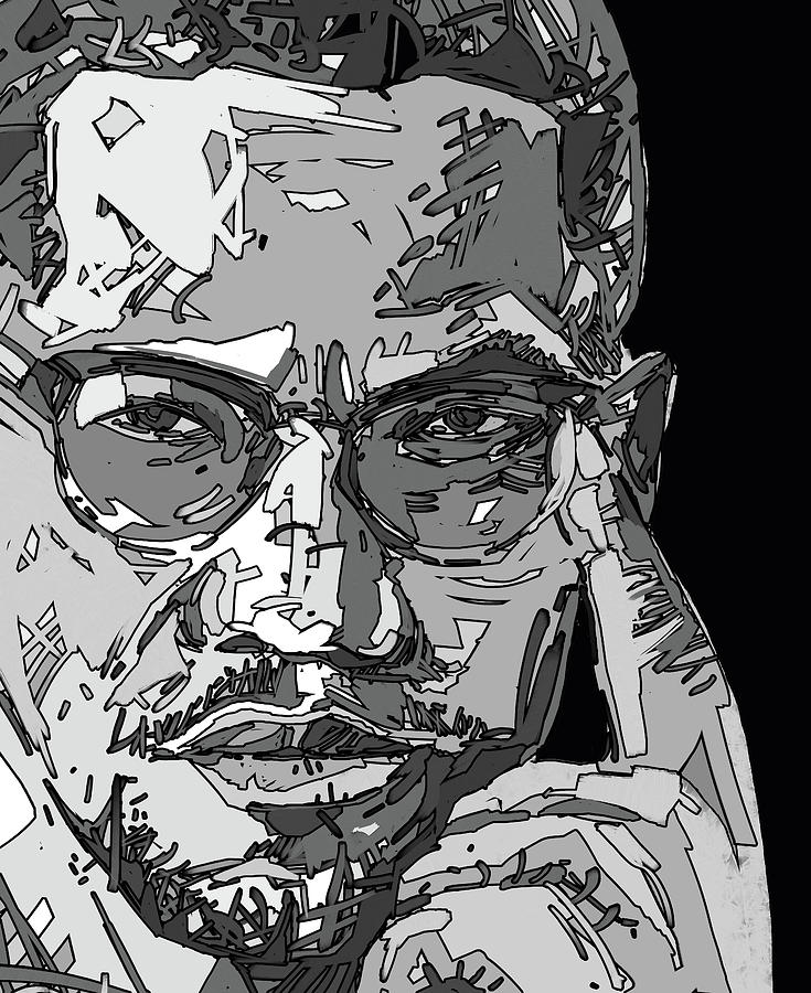 Malcolm X Digital Art by Bekim M