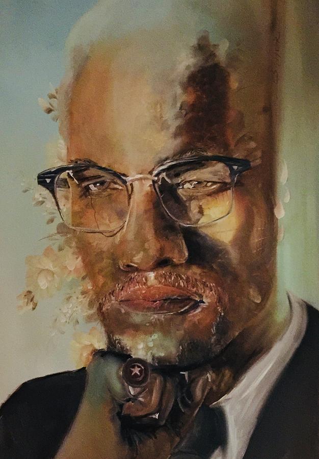 Malcolm X Painting - Malcolm X by Deedee Williams