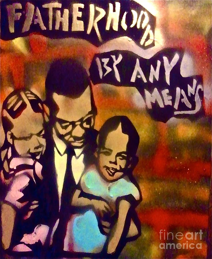 Monopoly Painting - Malcolm X Fatherhood 2 by Tony B Conscious