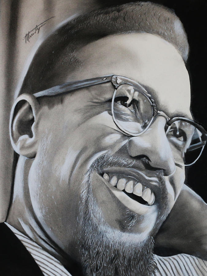 Malcolm X smiling Drawing by Marvin Ryan Fine Art America
