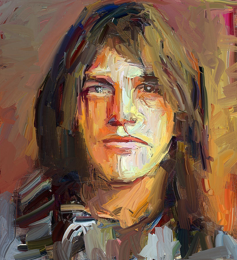 Nature Digital Art - Malcolm Young ACDC Tribute Portrait by Yury Malkov