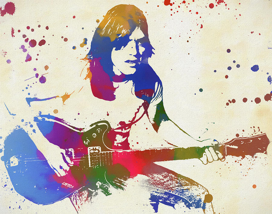 Malcolm Young Painting by Dan Sproul