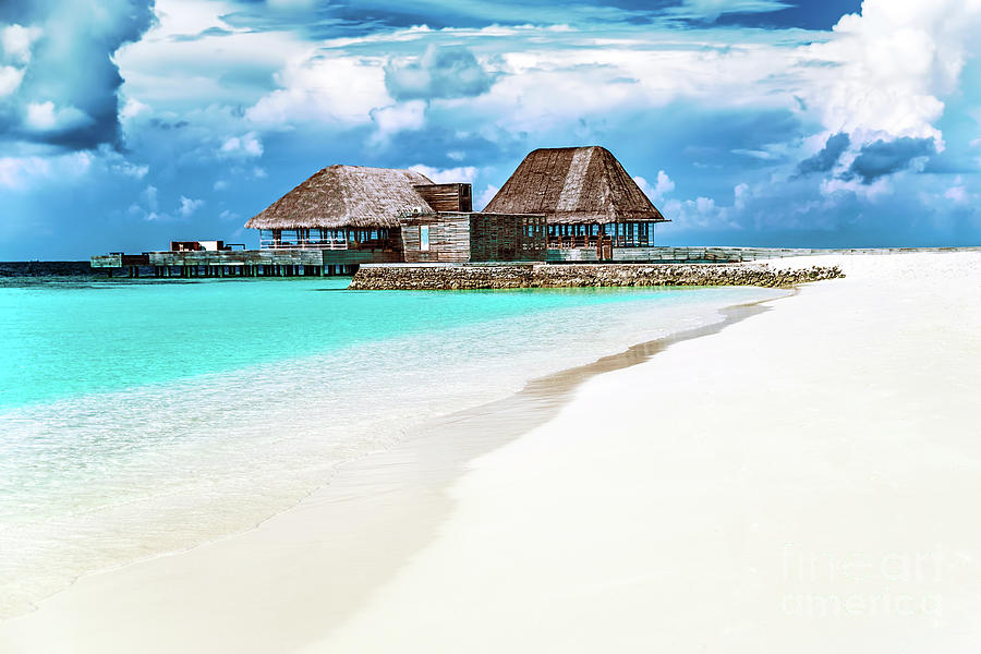 Maldives beach resort Photograph by Anna Om