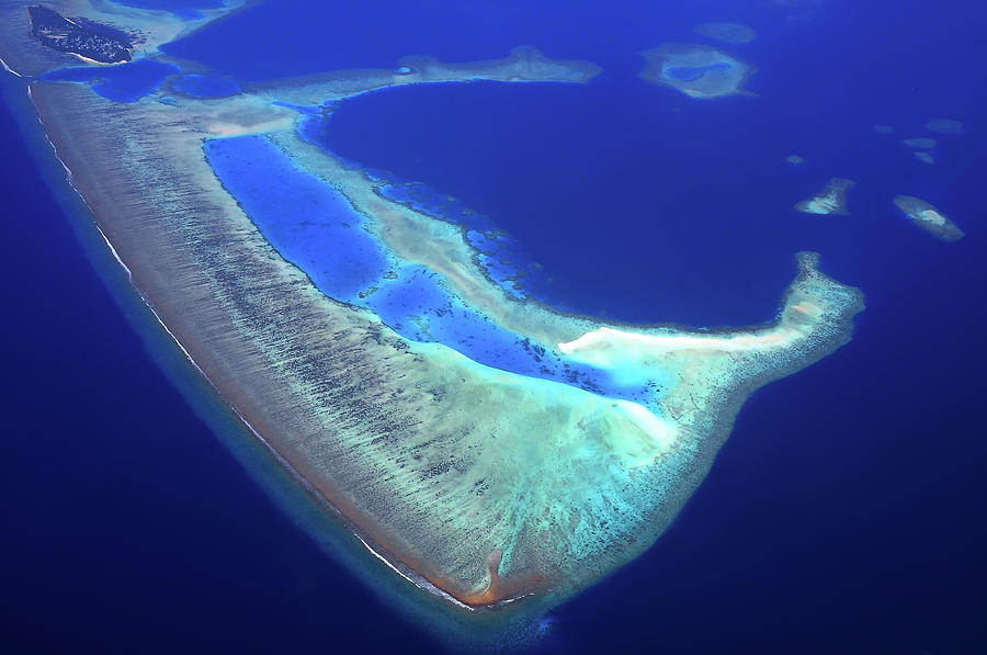 Maldivian Atoll 1. Aerial Journey Around Maldives Photograph by Jenny Rainbow
