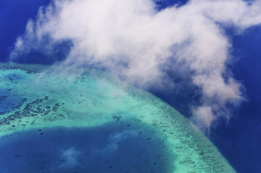 Nature Photograph - Maldivian Dreams 3. Aerial Journey Around Maldives by Jenny Rainbow