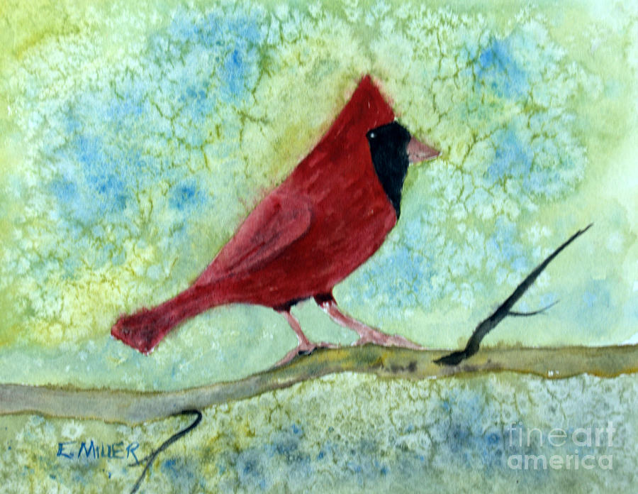 Male Cardinal  Painting by Eunice Miller
