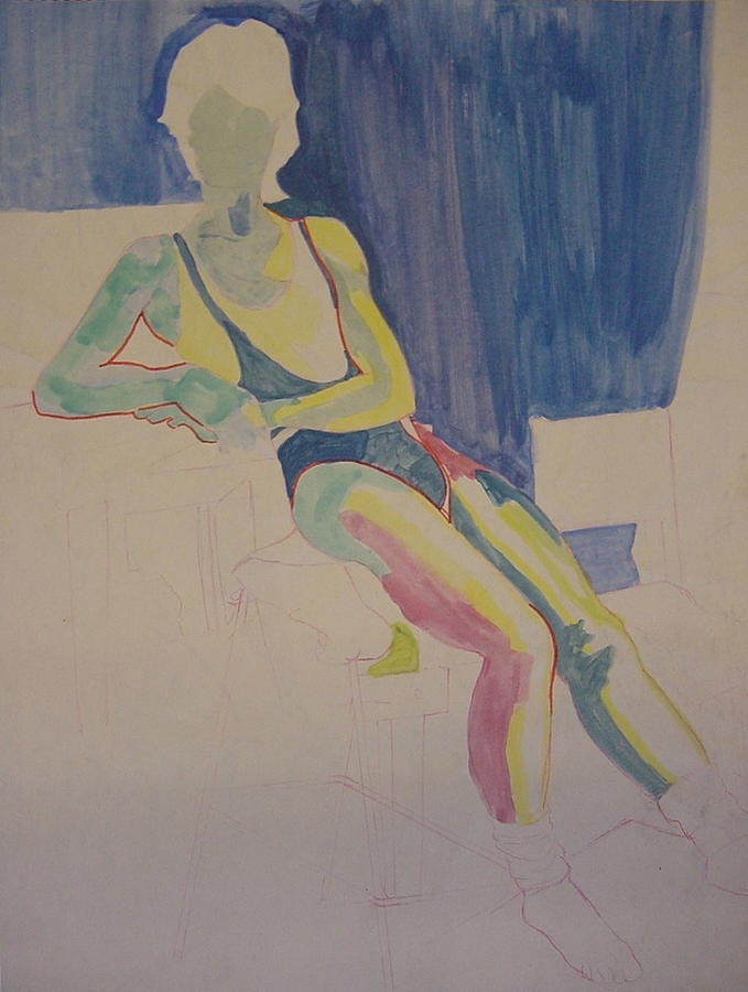 Male Dancer Resting Painting by Joanne Claxton