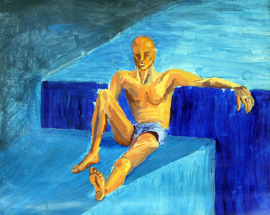 Kansas City Painting - Male in Blue by Sheri Parris