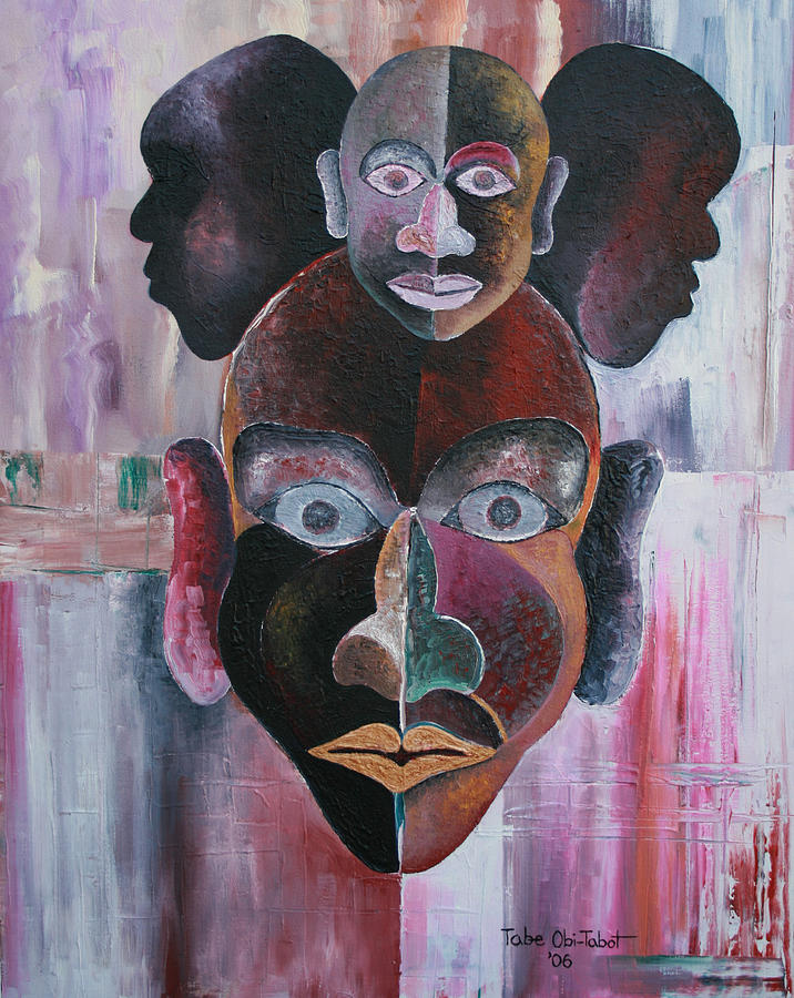 Male Mask Painting by Obi-Tabot Tabe