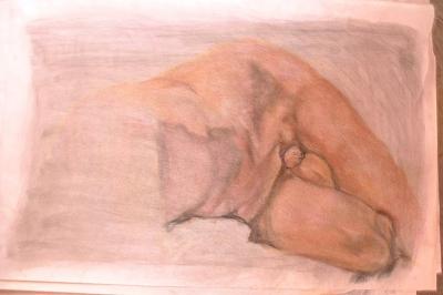 Male Nude Drawing - Male Nude 16 by Ladonna Idell