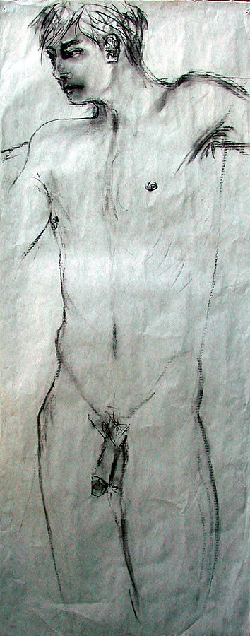 Male Nude 4798 Painting by Elizabeth Parashis