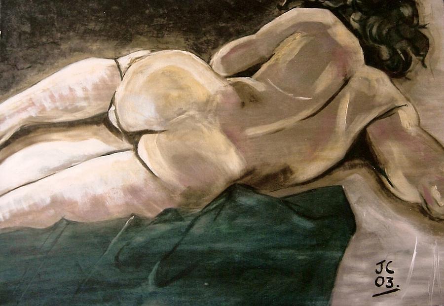 Male Nude Painting by Joanne Claxton