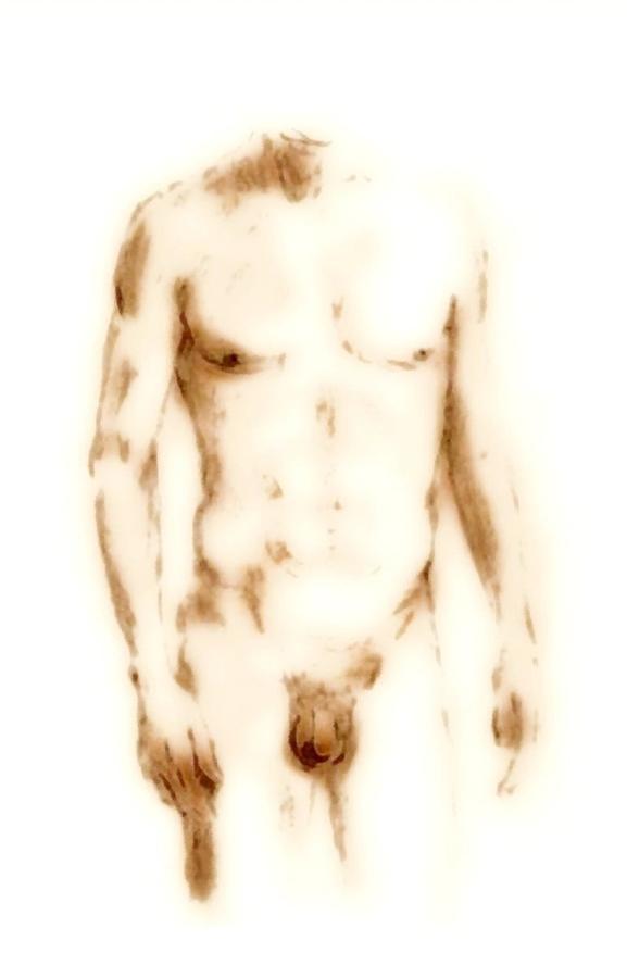 Male Nude Torso I Digital Art by G Linsenmayer