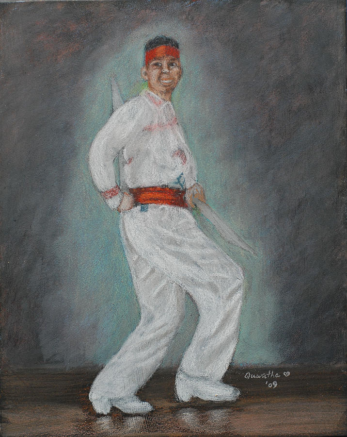 Male Spanish Dancer Painting by Quwatha Valentine