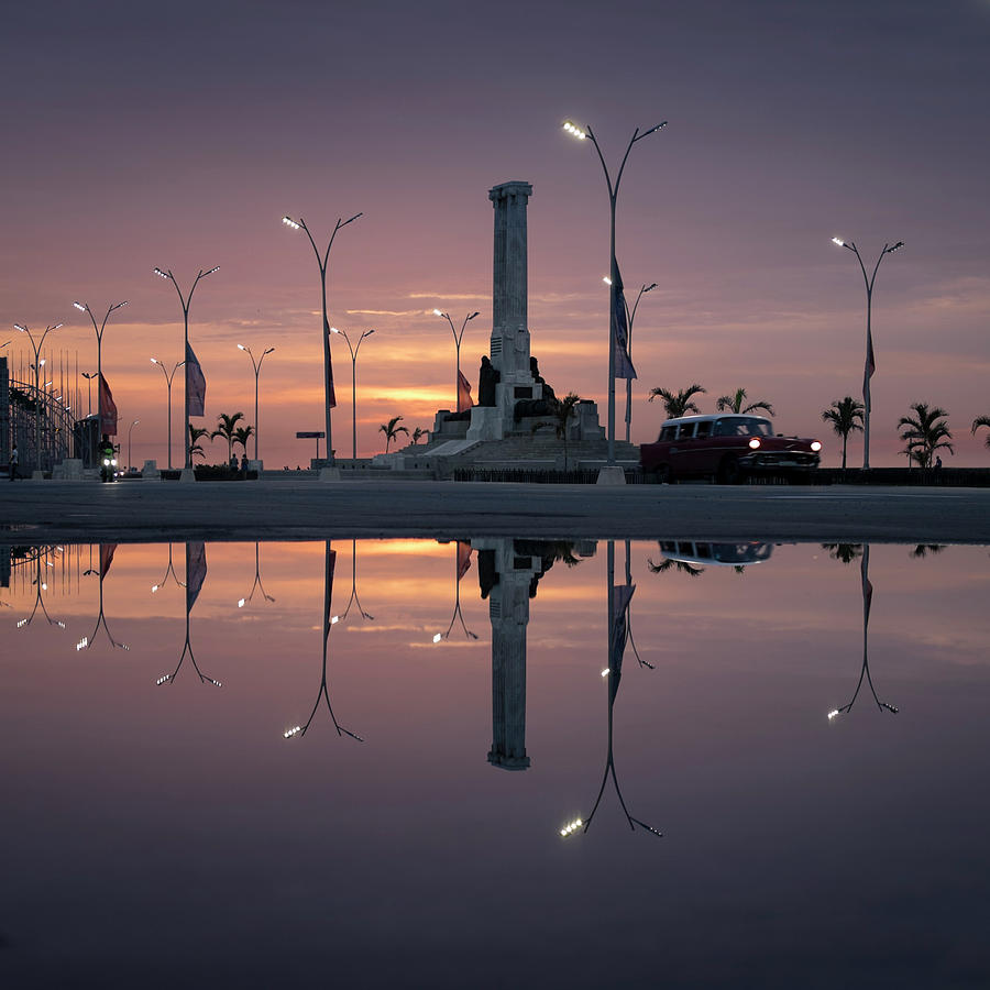 Malecon Reflection, Study I, Havana, Cuba Photograph