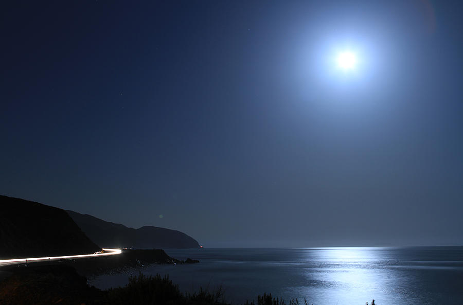 Malibu and the super moon Photograph by Karen Ruhl