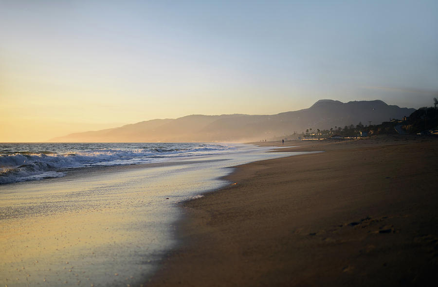 Zuma beach in Malibu at sunset Photograph by Nano Calvo - Pixels