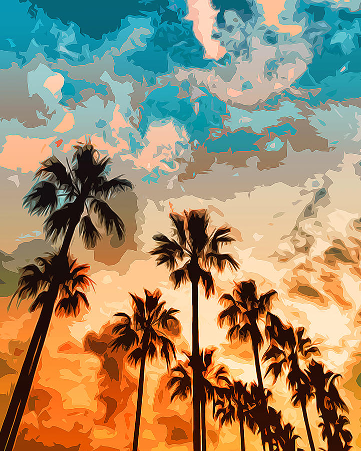 Malibu Beach - Heavens Sky Painting by AM FineArtPrints