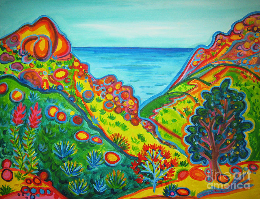 Malibu Canyon View Painting by Rachel Houseman