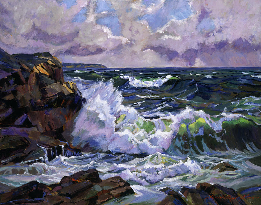 Malibu Coast Painting by David Lloyd Glover