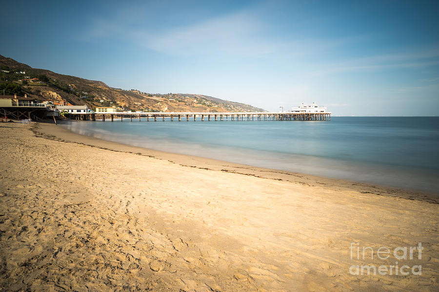 Malibu Pier At Surfrider Beach In Southern California Photograph
